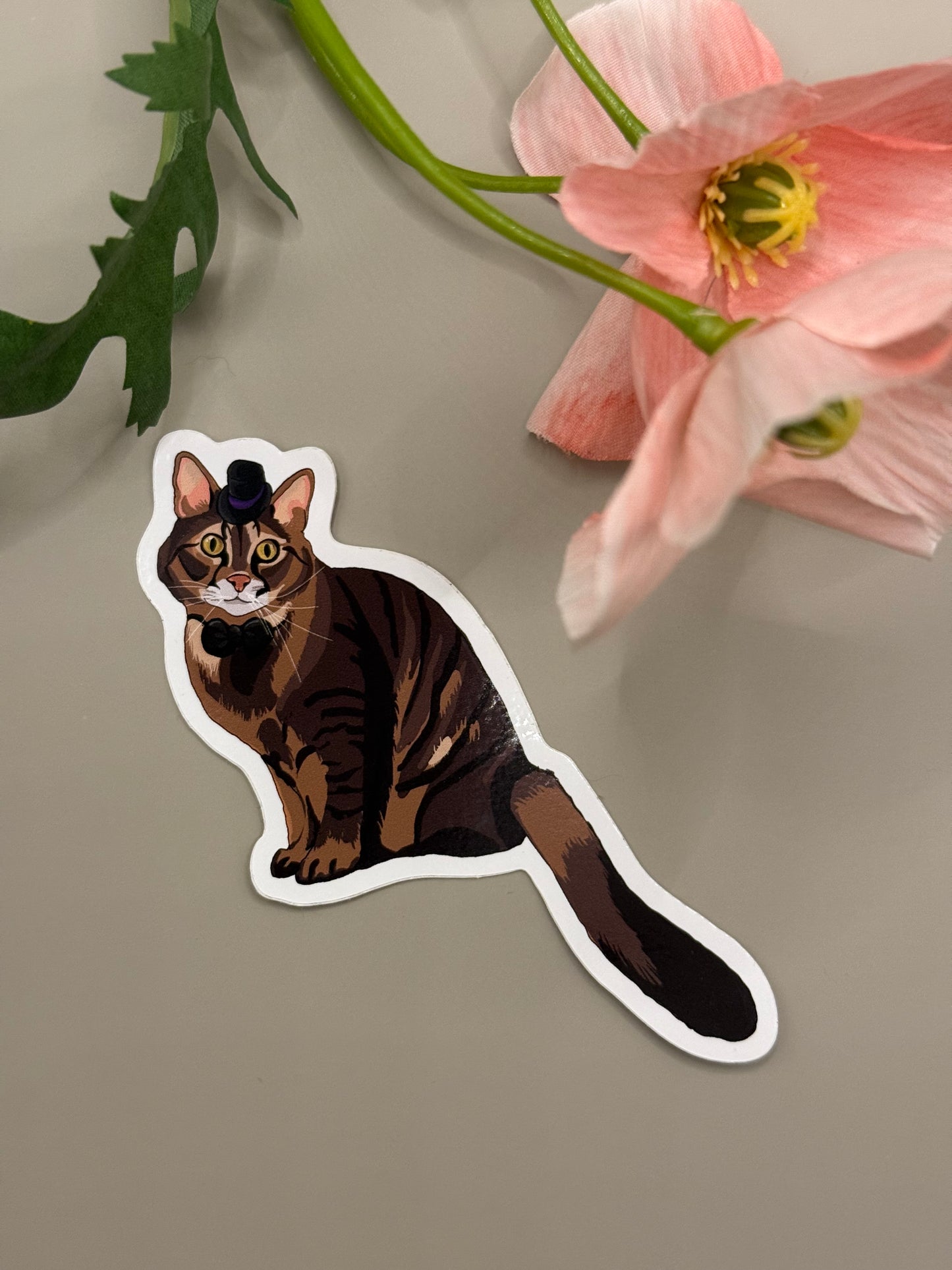 Gentleman Handsome Cat Sticker