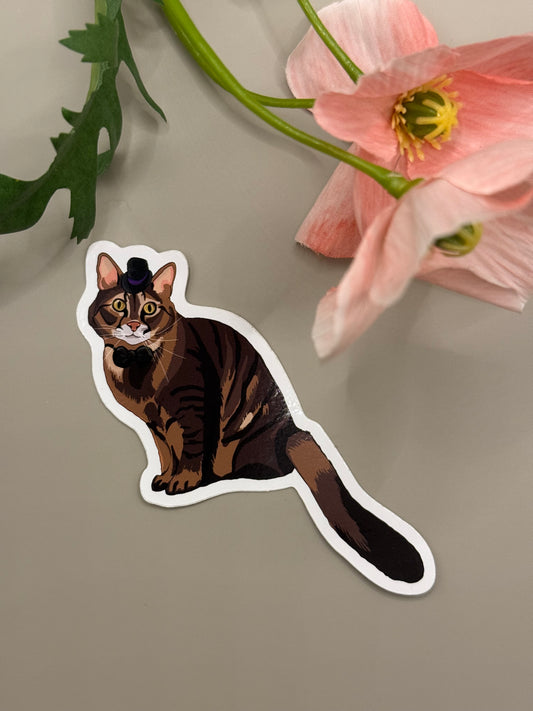 Gentleman Handsome Cat Sticker